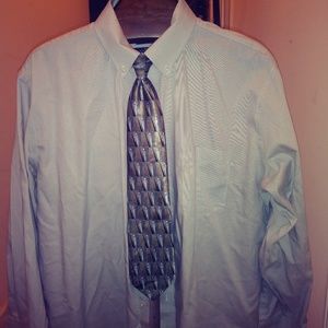 Stafford dress shirt SZ 17 .5 X 35 $17 free gift