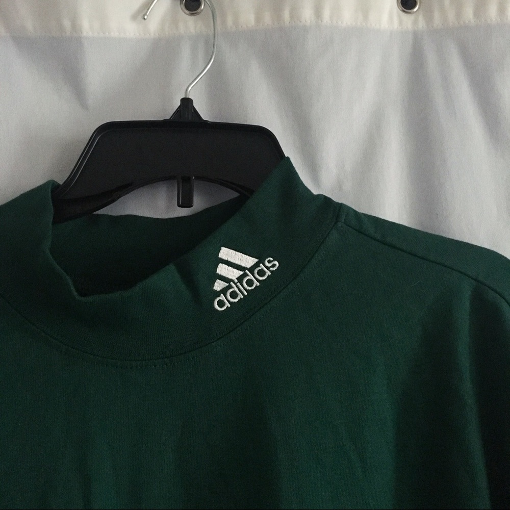 NWT green adidas mock neck shirt