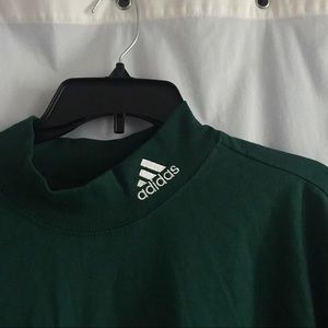 NWT green adidas mock neck shirt