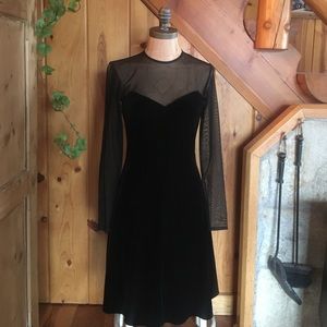 Niki Livas black velvet dress