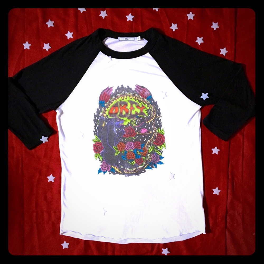 OBEY 3/4 Sleeve Graphic Baseball Tee