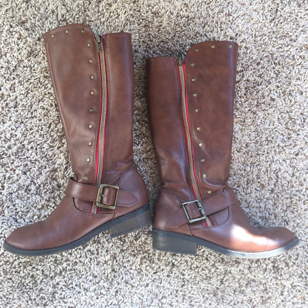 Girls tall brown boot
