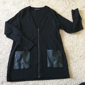 Banana republic black long sleeve pocket cardigan