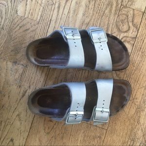 Women's metallic Birkenstock sandals