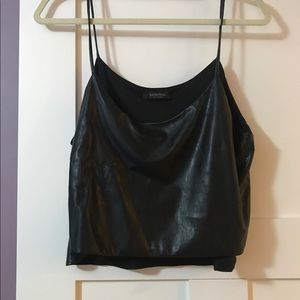 Very cute leather cropped top