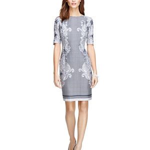 NWT Brooks Brothers Rococo Silk Sheath Dress sz 14