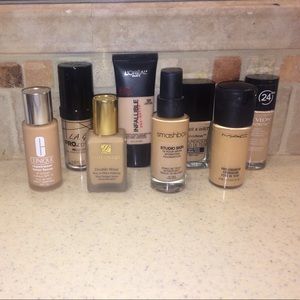 High end and drugstore foundation bundle