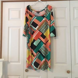 Patterned dress, XL, super comfy, worn once