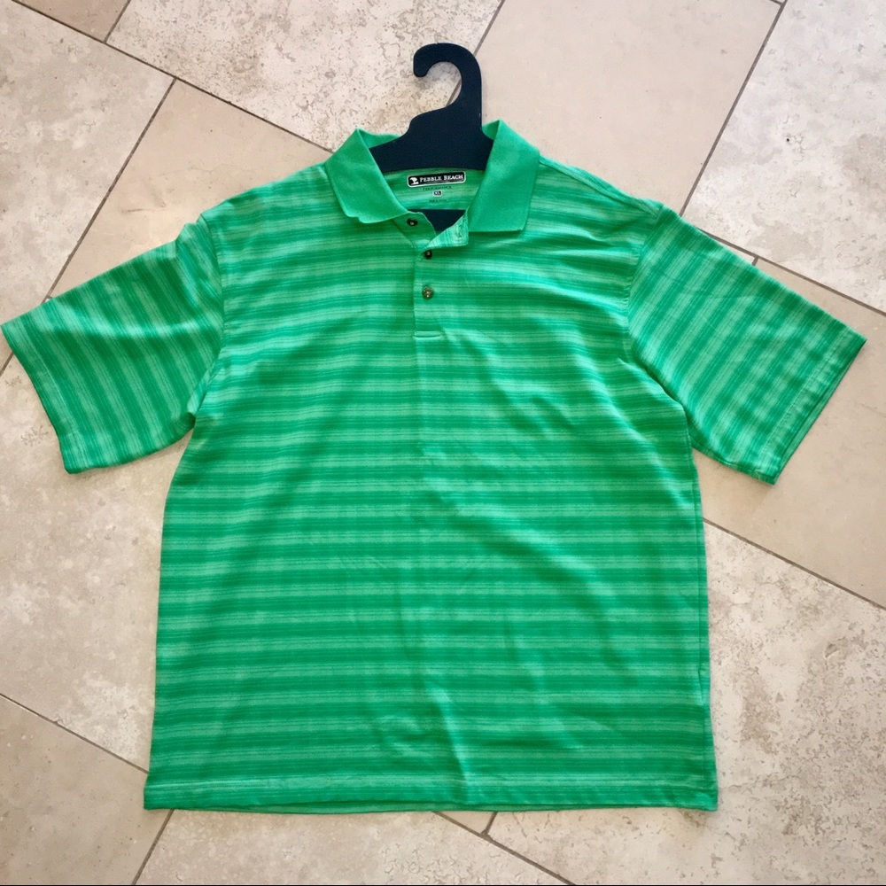 Mens Pebble Beach Performance Golf Polo Shirt