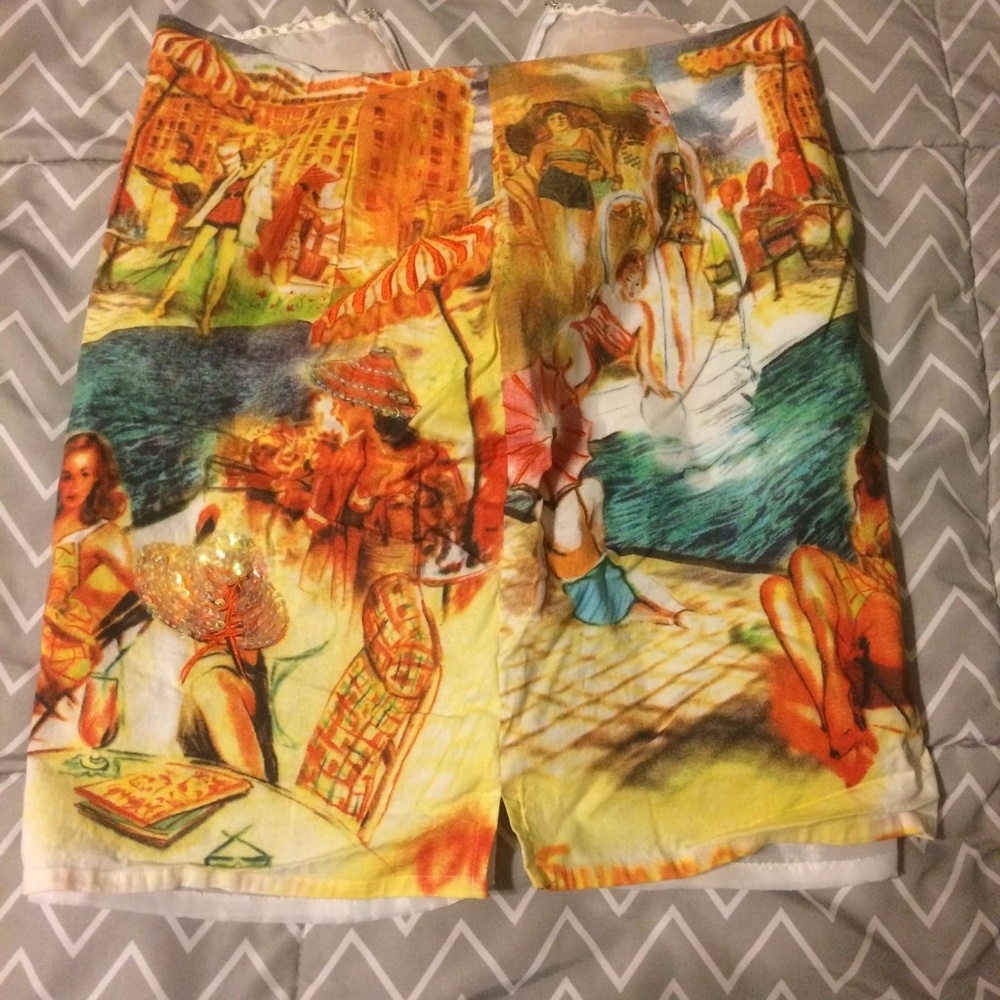 Women's Folio NY Vintage Multicolor Skirt sz 8