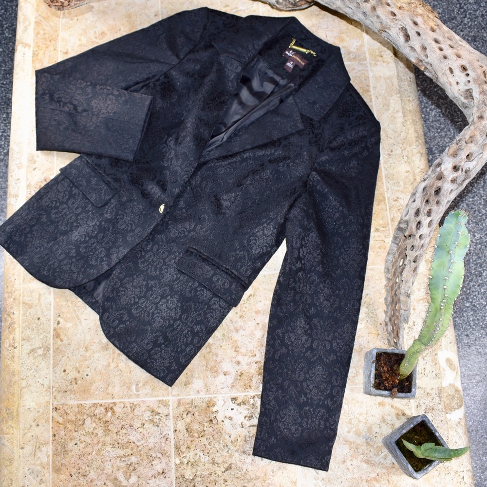 Donna Buchman damask print blazer