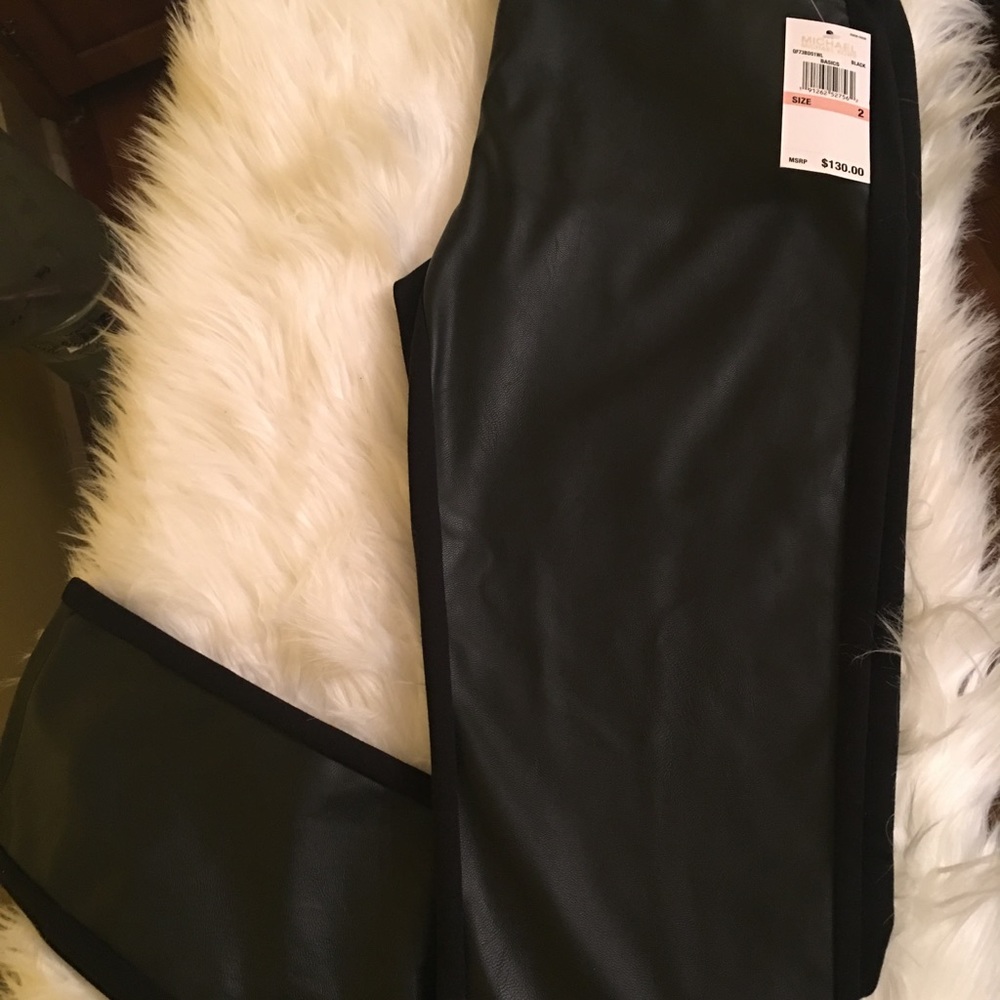 Michael Korea faux leather pants