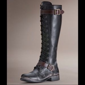 Frye Jenna Cap Toe Lace Up Boots