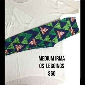 LuLaRoe Holiday Set Irma and Leggings