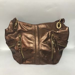 B. Makowsky Glove Leather Purse in Bronze