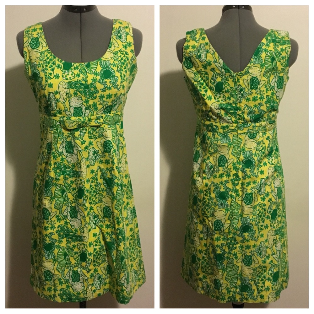 Lilly Pulitzer Adorable Vintage Green Frog Dress
