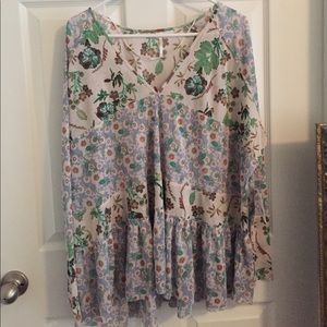 Free People floral top XS