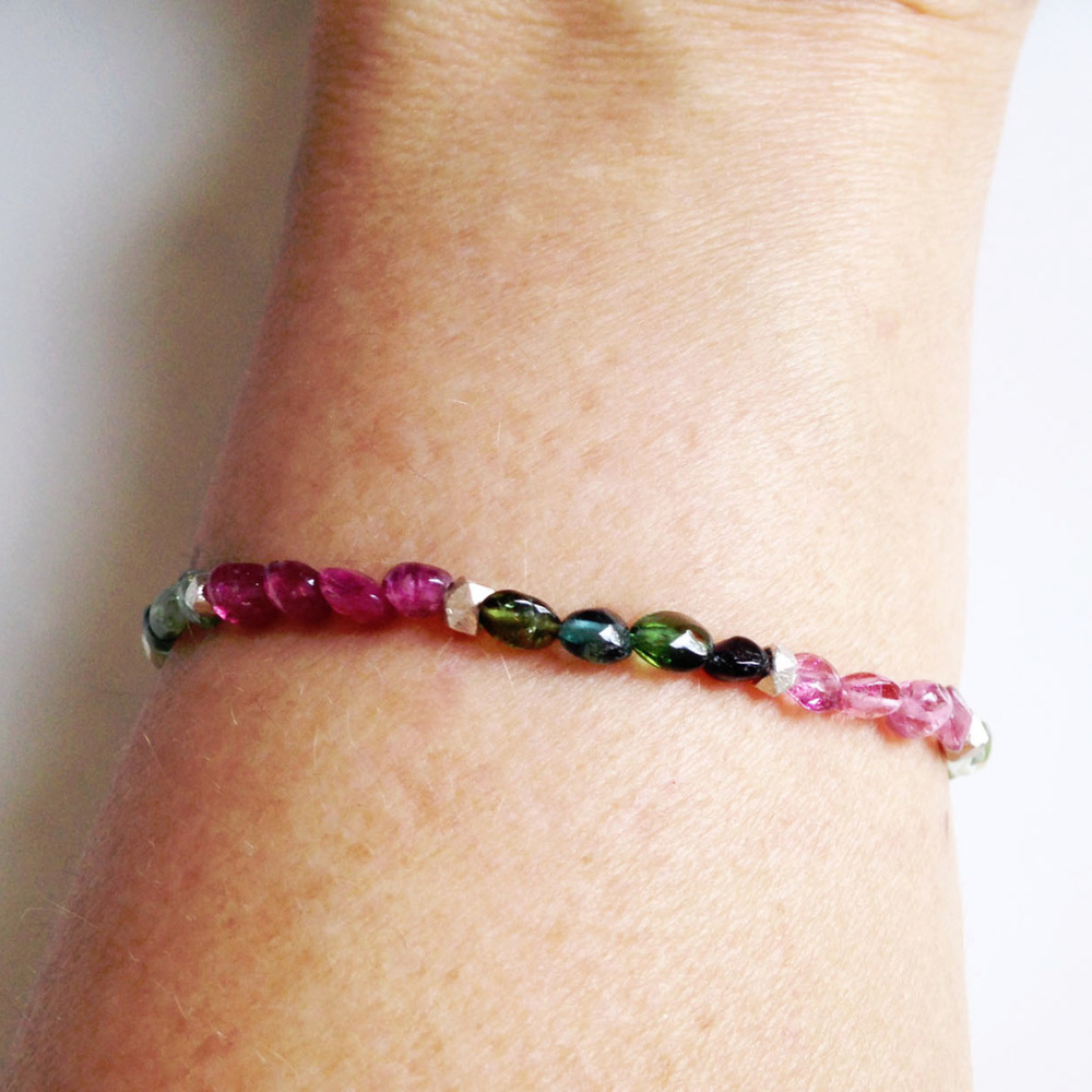Tiny Tourmaline Stretch Bracelet