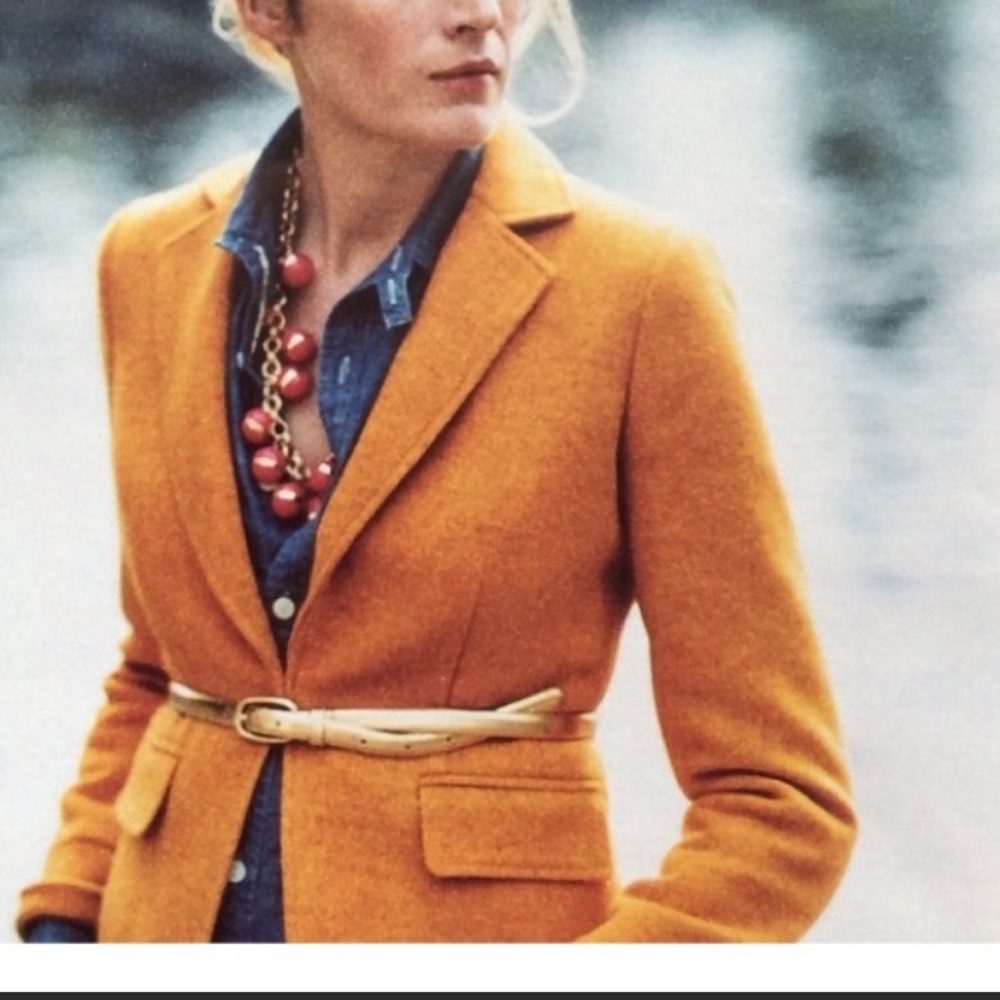 JCrew mustard wool blazer