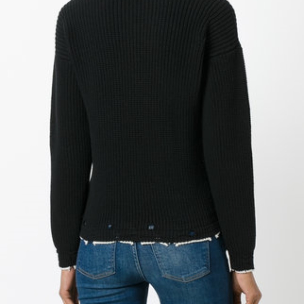 Iro Jeans Eber Distressed Sweater in Black - Picture 2 of 2