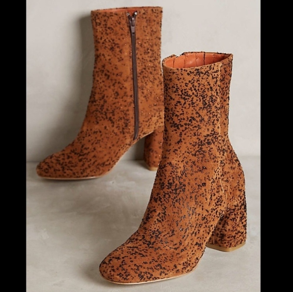 Anthropologie Miista Adrianne Printed Midi Boots
