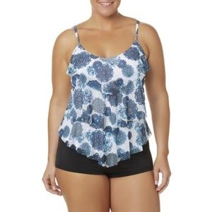 End of summer Tropical escape medallion tankini