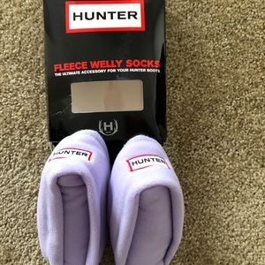 Hunter Fleece Welly socks lavender