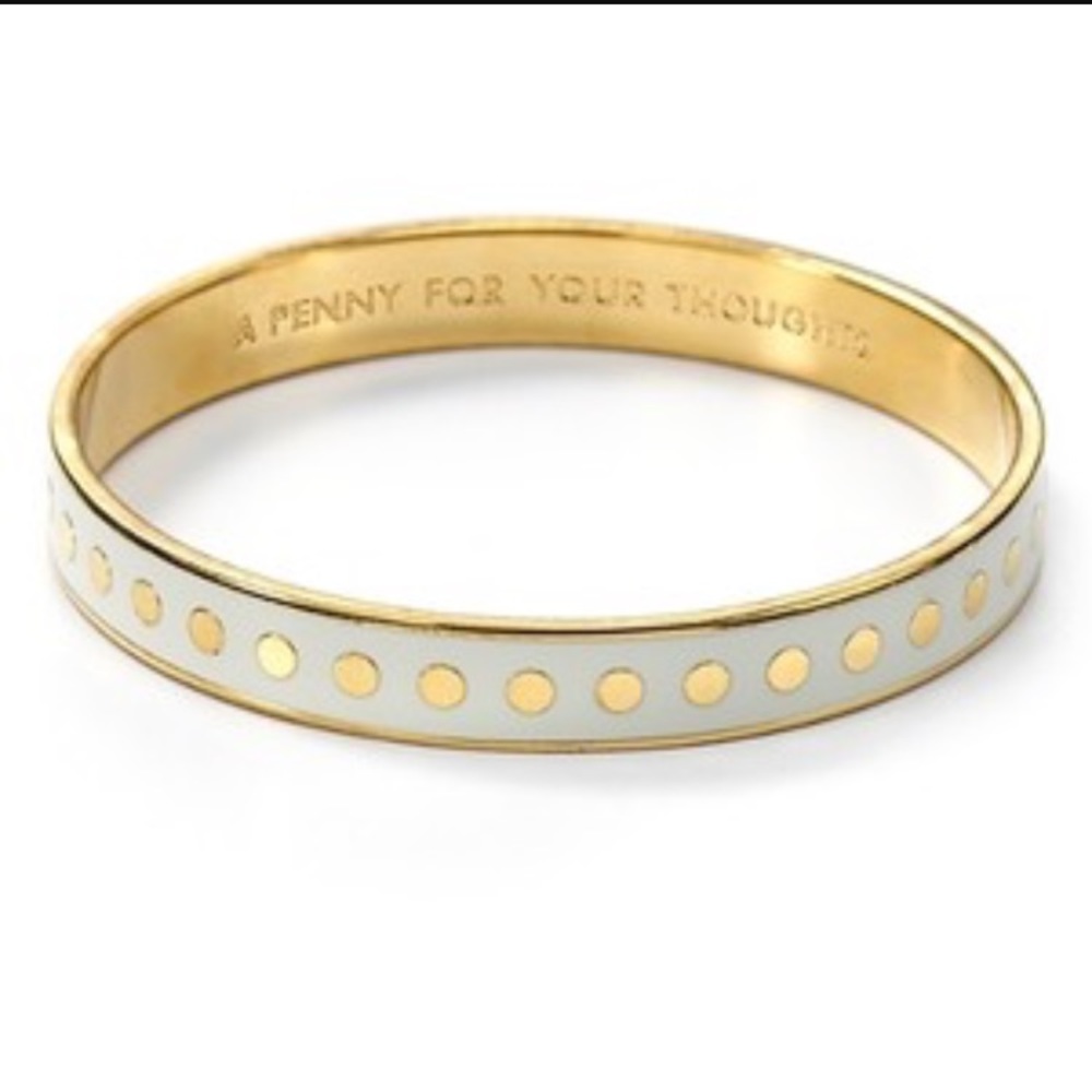 Kate Spade cream and gold bangle