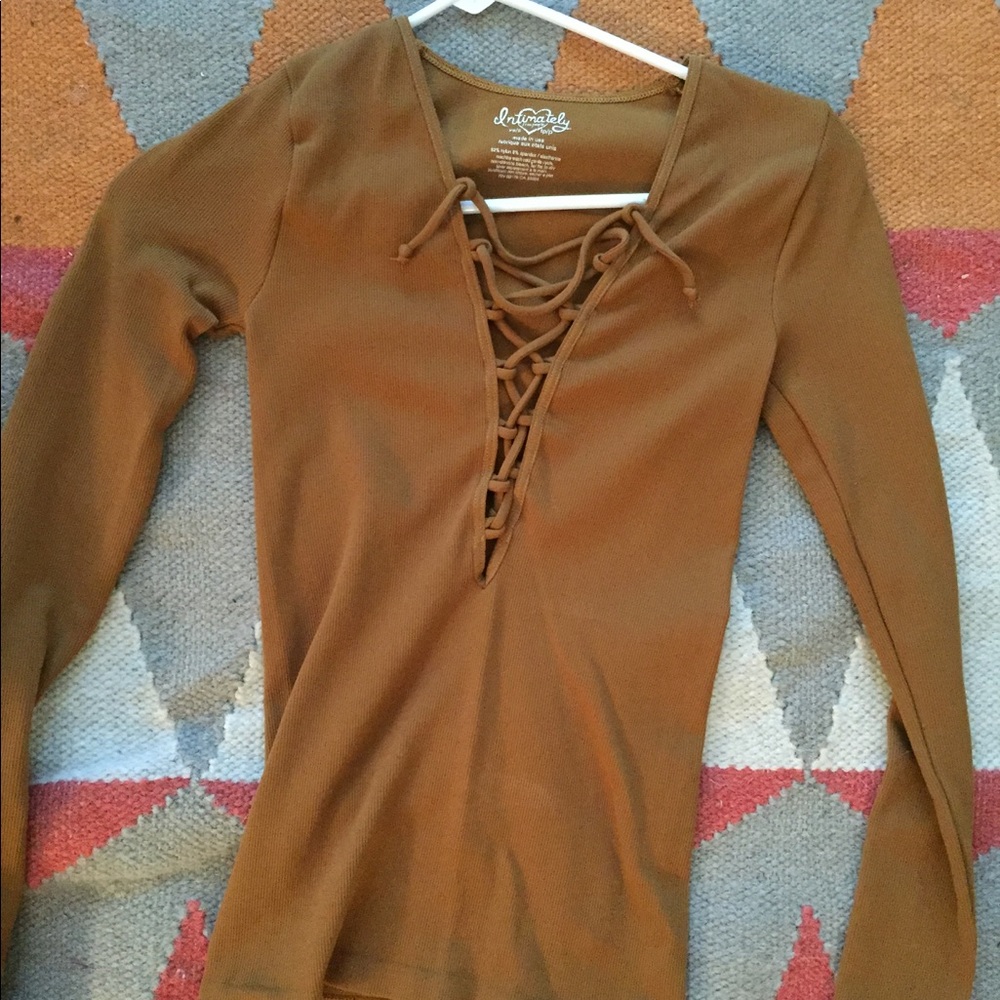 Intimately Free People-mustard long sleeve
