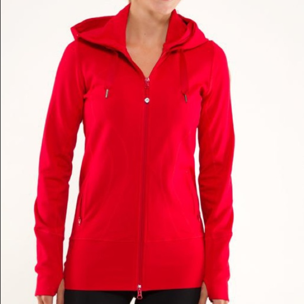 LULULEMON ATHLETICA JACKET- red (size 6)