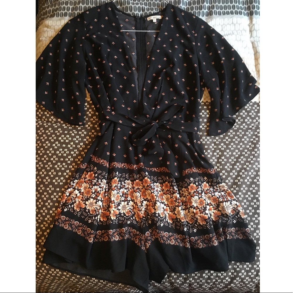 Plunge neckline romper