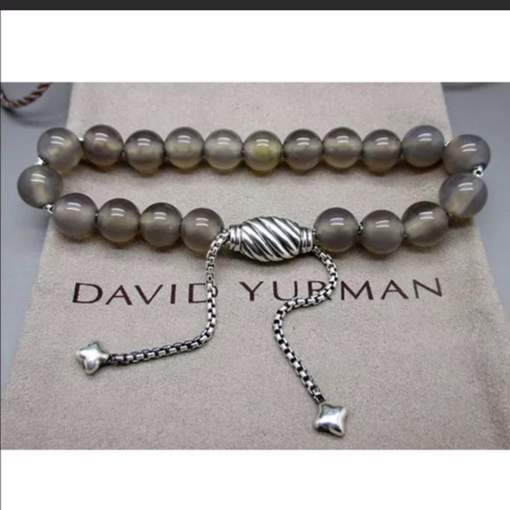 David Yurman Sterling Silver 8mm Gray Moonstone