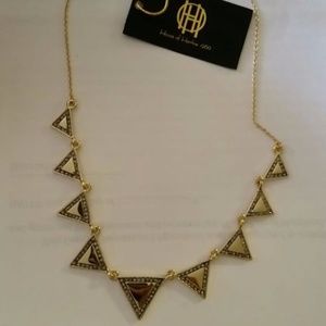 House of Harlow 1960 14kt Plated Triangle Necklace