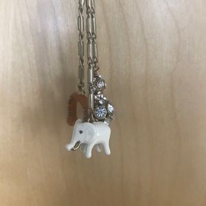 Jcrew long necklace with 3 charms