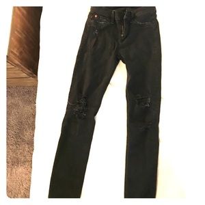 Black Hudson distressed skinny jeans- size 25