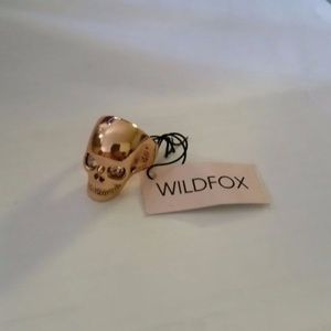 Wildfox Couture Rose Gold Skull Ring size. 7.5