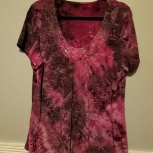 Free with purchase tie-dye top size 1X