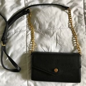 Black envelope crossbody bag