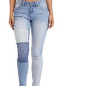 Patchwork skinny Denim