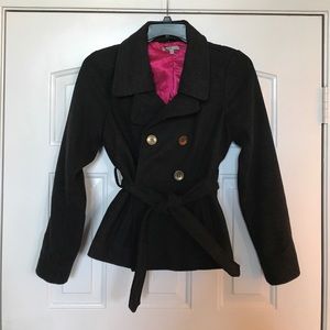 Dark Grey pea coat size medium