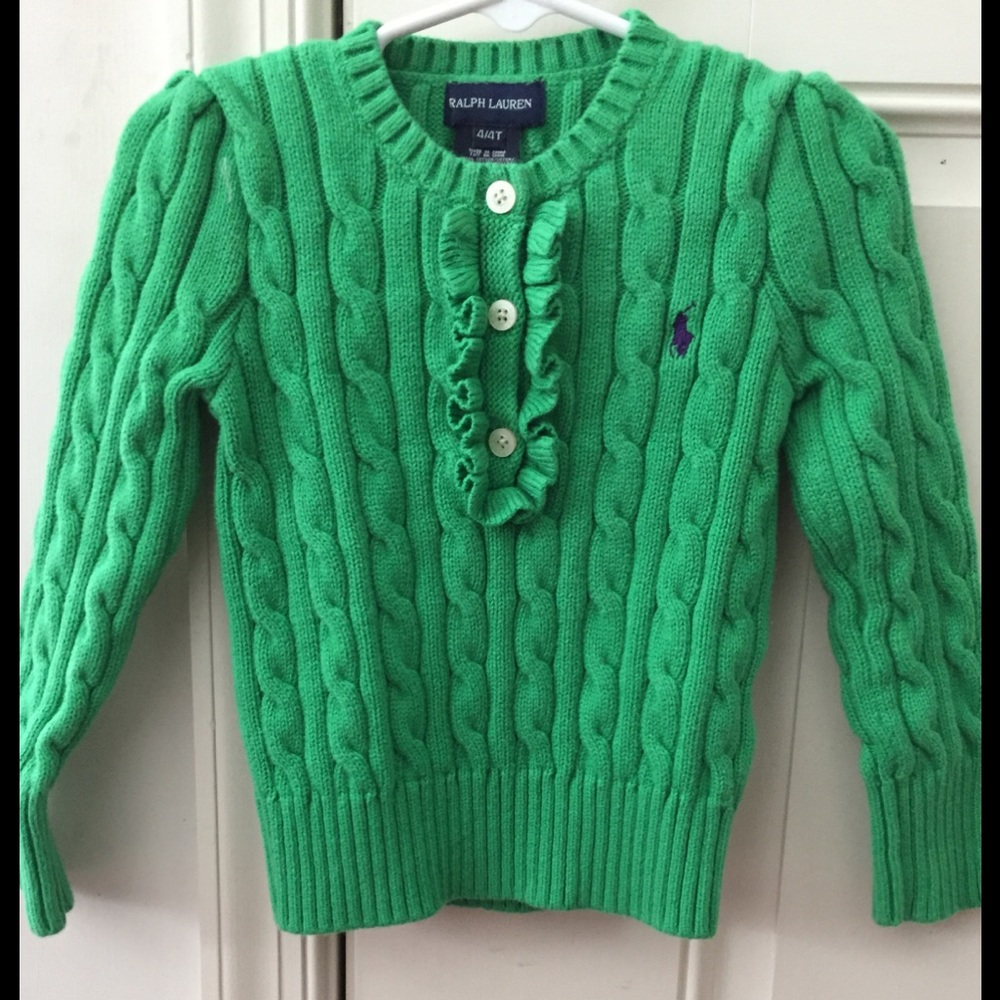Polo toddler sweater green Sz 4/4T