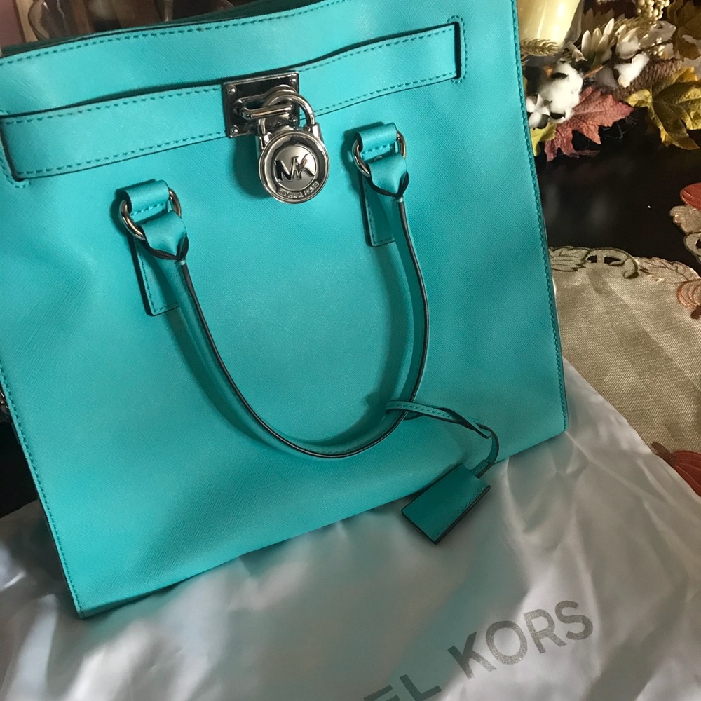 Michael Kors turquoise Large tote
