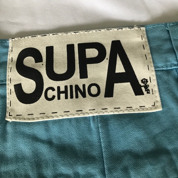 NWOT SUPA Chino Blue Slim Pant Men 34x32 - Picture 1 of 7