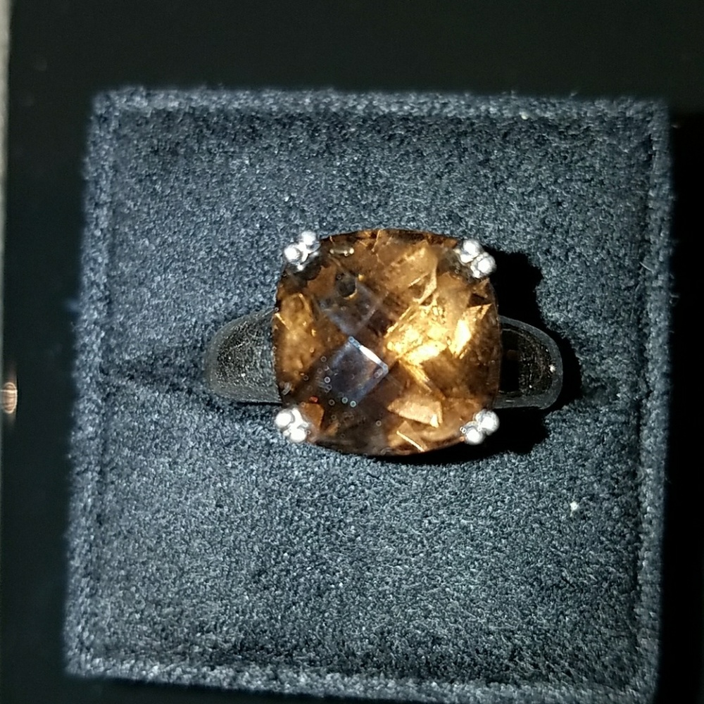 Brown smokey quartz ring 8