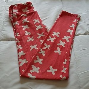 Lularoe salmon/pinkish OS leggings