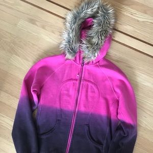 Limited Edition Pink Scuba Hoodie with Fur