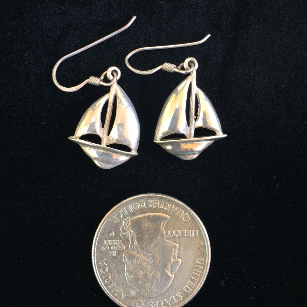 Sterling Silver sailboat earrings