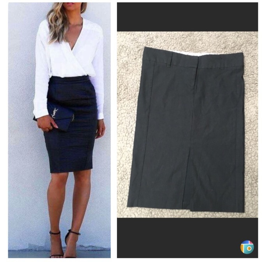 Black pencil skirt