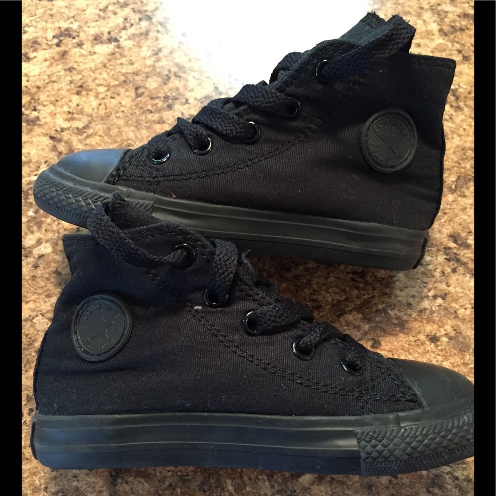Converse sneakers toddler black size 8