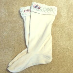 Cream Tall Hunter Boot Socks